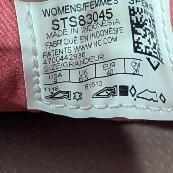 Sperry Top Sider Pink Leather Lace up Boat Deck Shoes Preppy Women’s Size 9 - Picture 9 of 9